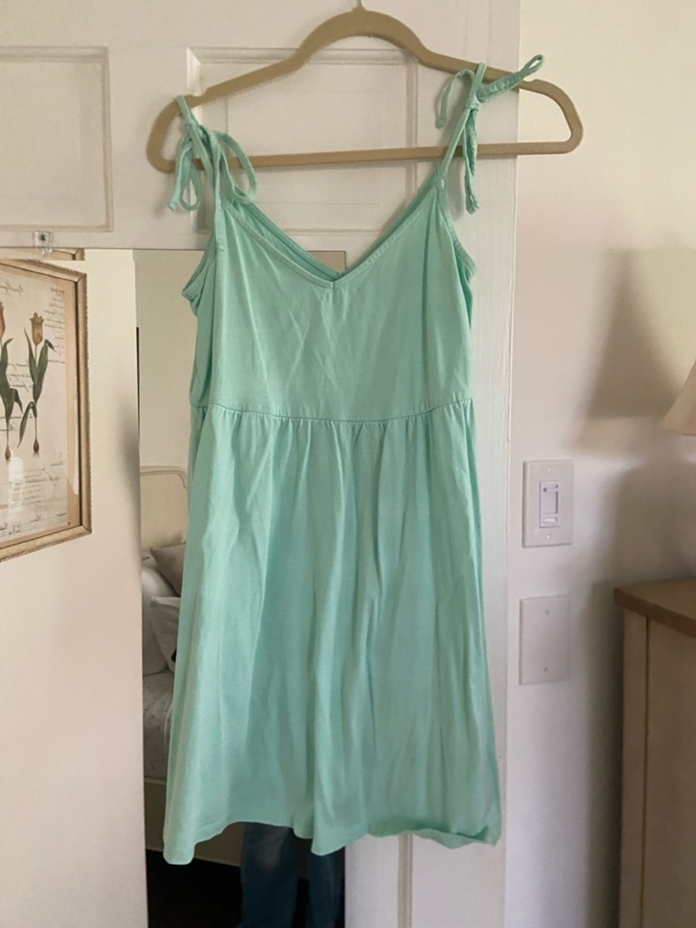 ASOS Mint Green Sleeveless Dress with Tie Straps